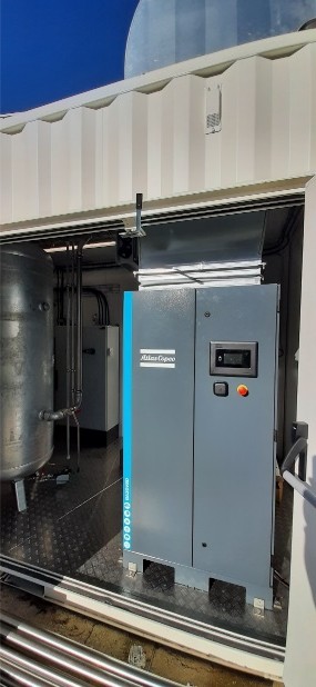 Container de production d’air comprimé