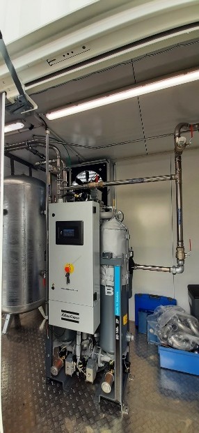 Container de production d’air comprimé