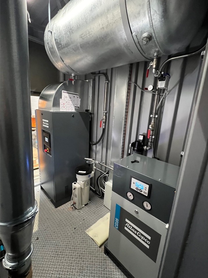 Container production d'air sec - intérieur